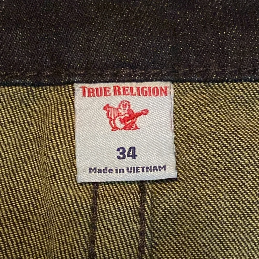 NWT True Religion 'Rocco' Relaxed Skinny Jeans in Dark Blue Denim (34W x 34L)
